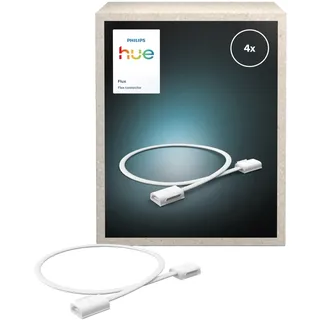 Philips Hue Verbinder Flux Flexibel für LED-Streifen 50 cm 4 Stück Weiß