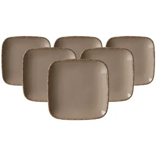 Ritzenhoff & Breker Beilagenteller Casa 14,5 cm grau 6er Set