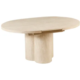 Beliani Ausziehtisch 120 x 76 cm braun