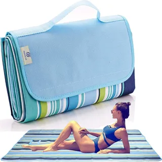 Extra Große Picknickdecke 145 X 200 Cm – Leicht, Tragbar, Sandabweisend Und Wasserdicht Geeignet Für Den Innen- Und Außenbereich.