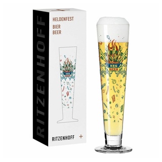 Ritzenhoff & Breker Ritzenhoff Bierglas Heldenfest 385 ml Kristall, Kristalloptik Bunt