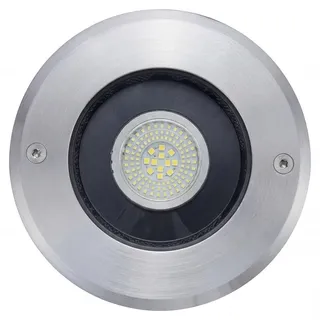 LED Bodeneinbauleuchte rund Ø 14 cm Edelstahl Glas IP67 wasserdicht staubdicht 4000 K 1032 lm Einbauleuchte außen - Bunt