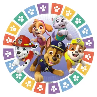 Amscan 9914236-66 Paw Patrol Teller 23 cm 2022, 8 Stück
