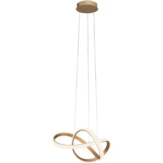 Dieter Knoll Led-Hängeleuchte, Gold, Metall, Kunststoff, Uni,Uni, rund,rund, 55x150x55 cm, RoHS, Europäischer Sicherheitsstandard, Lampen & Leuchten, Innenbeleuchtung, Hängelampen, Pendelleuchten