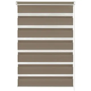 GARDINIA Doppelrollo Easyfix 90 x 220 cm Mocca