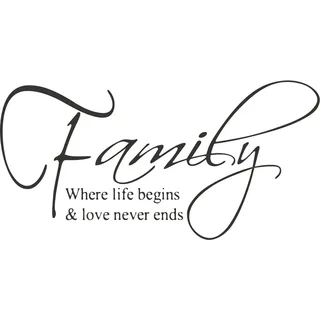 Wandaufkleber „neue Familie“ Mit Spruch, Abnehmbar Und Zum Selbstgestalten, Stilvolle Heimdekoration