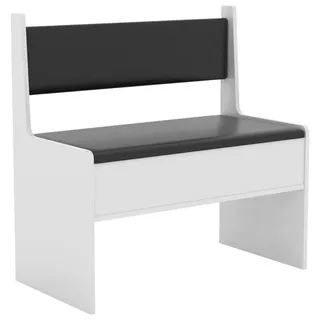 VCM Truhenbank Esal Weiß 80 x 80 x 42 cm