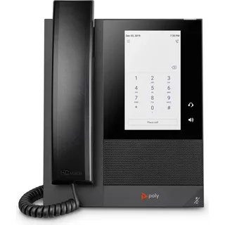 Poly CCX 400 Für Microsoft Teams VoIP-Telefon mit Rufnummernanzeige/Anklopffunktion SIP SDP 24 Leitungen Schwarz