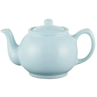 Price & Kensington Englische Teekanne für 6 Tassen, aus hochwertigem Steingut, Teekännchen pastell blau, mikrowellen- und spülmaschinenfest, Vintage Teebereiter