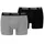 Everyday Basic Boxershorts Schwarz/Grau XL 2er