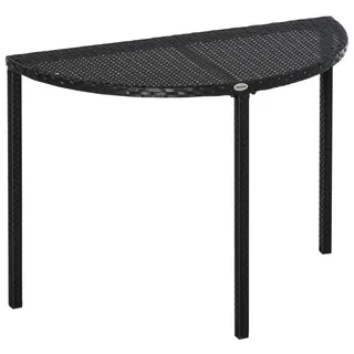 Outsunny Balkontisch Beistelltisch 100 x 50 x 74 cm Schwarz