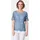 Festliche Bluse aus edler Spitze Blau 38