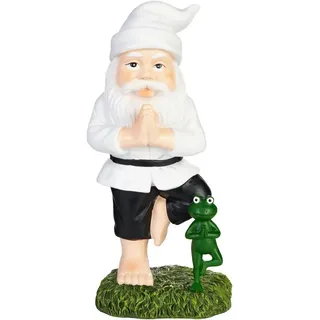 Brubaker Gartenzwerg Yoga Übung Baum 24 cm Weiß