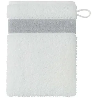 Feiler Handtücher Exclusiv mit Chenillebordüre Waschhandschuh 15x20 cm | silber - grau