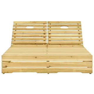 vidaXL Doppelliege 198 x 135 x 75 cm natur-grün