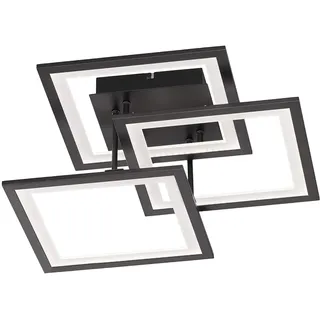 WOFI Deckenleuchte MODESTO, Schwarz, h: 17 cm x b: 51 cm x l: 50 cm