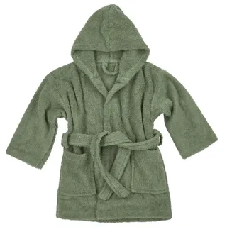 Meyco Baby Babybademantel Forest Green, 100% Baumwolle, Seil/Bändchen, 86/92 grün
