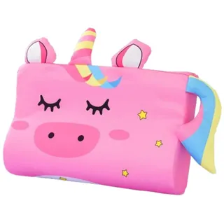Generisch Schlummerkids Kissen, Kinderkopfkissen, Kawaii Tiere Kissen für Besserenund Gesünderen, Komfortkissen Kinder, Ergonomisches fur Kinderkissen (Einhorn, 45x27x6 cm)