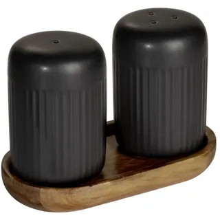 Schöner Wohnen Refia Pfefferstreuer 75 ml Schwarz befüllt