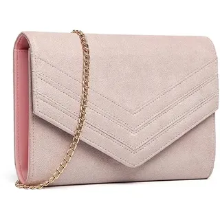 Miss Lulu Clutch Damen Elegant Umschlag Damen-clutches Abendtasche Brauttasche Umschlag Tasche Handtasche mit Kette für Hochzeit Party Prom