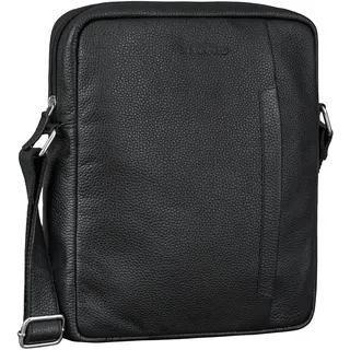 STILORD Sergio Ledertasche Herren Umhängetasche Mittel-Groß Tasche Tablet 11 Zoll Männer Schultertasche für DIN A4 Dokumente Crossbody Bag Messenger Bag Herren Echtleder Farbe:schwarz