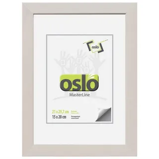 Oslo MasterLine Einzelrahmen Bilderrahmen Fotorahmen 21 x 30 Urkundenformat DIN A4 exakt 21 x 29,7, Urkundenrahmen Holz Farbe weiß gekalkt Echtglas stabiler Aufsteller weiß