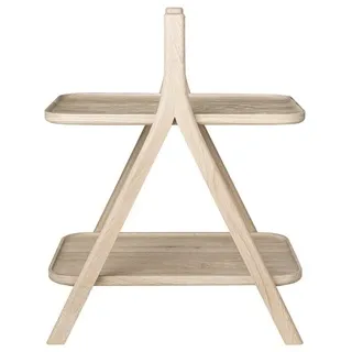 blomus Beistelltisch -ETA- Ablagetisch, Couchtisch, Dekotisch: modernes Design für Zuhause (1 Tisch), Mobiler Beistelltisch, inkl. Tragegriff, Massives Eichenholz braun
