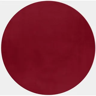 KADIMA DESIGN NECKAR Kurzflorteppich 160 x 160 cm Rot