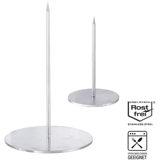 2er Set Premium BBQ Edelstahl Grillspieß Größe S + L Gyrosspieß Dönerspieß Kebab