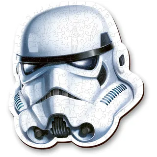 Trefl – Konturenpuzzle aus Holz: Star Wars, Helm eines Stormtroopers | 160 Stücke, Wood Craft, Unregelmäßige Formen, 10 Figuren, Premium Modern Puzzlespiel, für Erwachsene und Kinder ab 9 Jahren