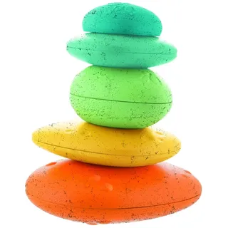 Chicco Stone Balance, Stapelspiel mit 5 Steinen, Formen und Größen, aus recyceltem Kunststoff, Lernspielzeug für 6 Monate bis 3 Jahre