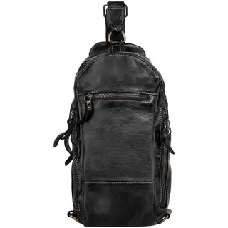 X-ZONE Umhängetasche Leder Black