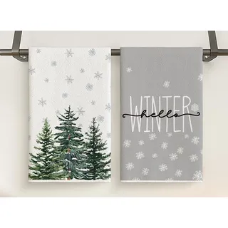 Geschirrtücher Weihnachten 2er Set Weihnachts Motiven