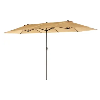 Solax-Sunshine XXL-Oval-Sonnenschirm, ca. 4,6 x 2,7 m- Beige - Beige