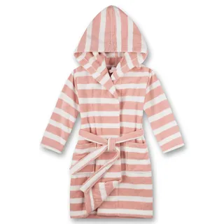 Sanetta Mädchen-Bademantel rosa gestreift | Hochwertiger und kuscheliger Bademantel aus einem Baumwoll-Mix für Mädchen. Bademantel für Mädchen - 92