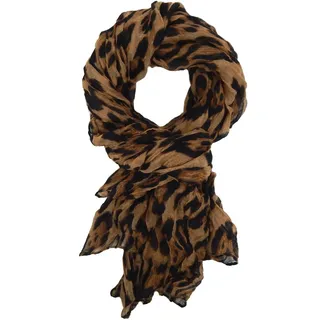 Ella Jonte leichter Schal Leopard beige grau oder braun Animalprint Damenschal - Einheitsgröße