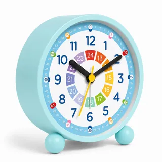 ZeiLaBang Kakadi Kinderwecker für Schulanfänger,Wecker Kinder,Wecker Analog Ohne Ticken Kinderwecker,Lautloser Lernwecker für Jungen und Mädchen,Geeignet für Schulgeschenke,als Geschenk zum Kindertag