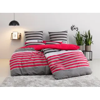 OTTO home Majoran Polycotton recycelt rot 135 x 200 cm + 40 x 80 cm