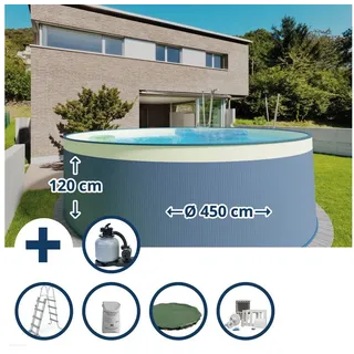 Planet Pool Stahlwandpool rund 0,4 mm 450 x 120 cm
