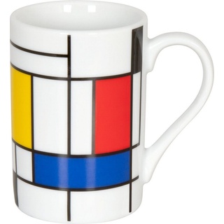 Könitz Becher, Porzellan, Könitz Becher Hommage Mondrian Kaffee-Tasse Teebecher Teetasse