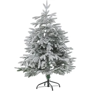 Beliani Künstlicher Weihnachtsbaum mit Schnee 120 cm Weiß