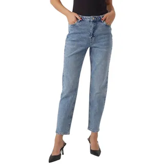 Vero Moda Linda Mom Fit Gu3184 Hochtaillierte Jeans Light Blue Denim 28 32