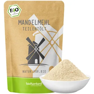 Mandelmehl 1000g - teilweise entölt, Rohkostqualität von bioKontor