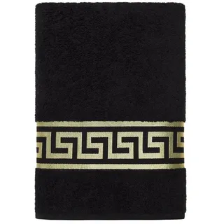 Belle Arti Handtücher Luxus Mäander Gästetücher Badetücher Duschtücher Saunatücher in Set, Frottee (1-St), schwarz, weiss, beige, rot, gold, 100% Baumwolle, Frottee, eingestickt schwarz 50 cm x 100 cm