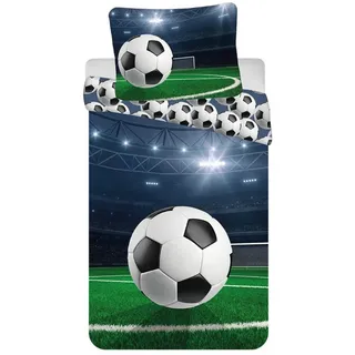 Fussballgott Jugendbettwäsche Fußball Bettwäsche Set Kinder Bettbezug Fußball Design grün