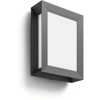 Philips Außenwandleuchte Aluminium 26,6 cm spritzwassergeschützt grau
