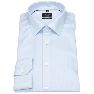 Olymp Businesshemd No 6 extra langer Arm stark tailliert Kentkragen blau 39
