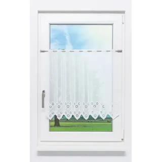 LYSEL® Scheibengardine Rautendesign (1 St), transparent, HxB 60x88cm weiß 88 cm x 60 cm