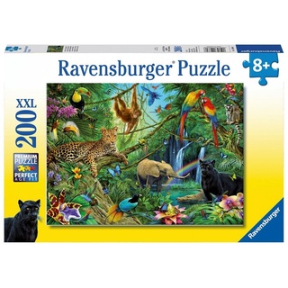 Ravensburger Verlag - Ravensburger Kinderpuzzle - 12660 Tiere im Dschungel - Tier-Puzzle für Kinder ab 8 Jahren, mit 200 Teilen im XXL-Format