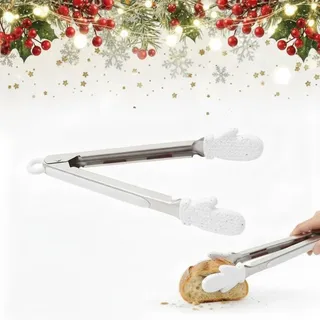 DOITOOL Edelstahl Grillzange Küchenzange Mini Greifzange Salatzange Mini Lebensmittelzange Brotklemme Dessertzange Food Clip Tool Brotzange Servierzange Kochzange Küchenzange Lebensmittelzange